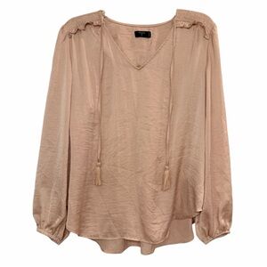 Tahari Light Tan Blouse XL